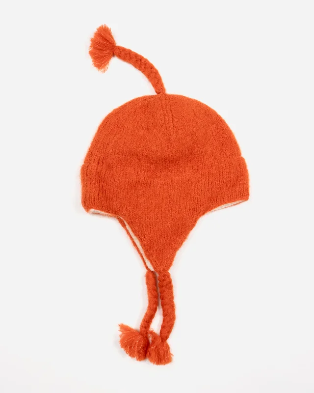 Graphic trucker cap for playful fashion flair -Monitaly Shaggy Chullio Hat Orange