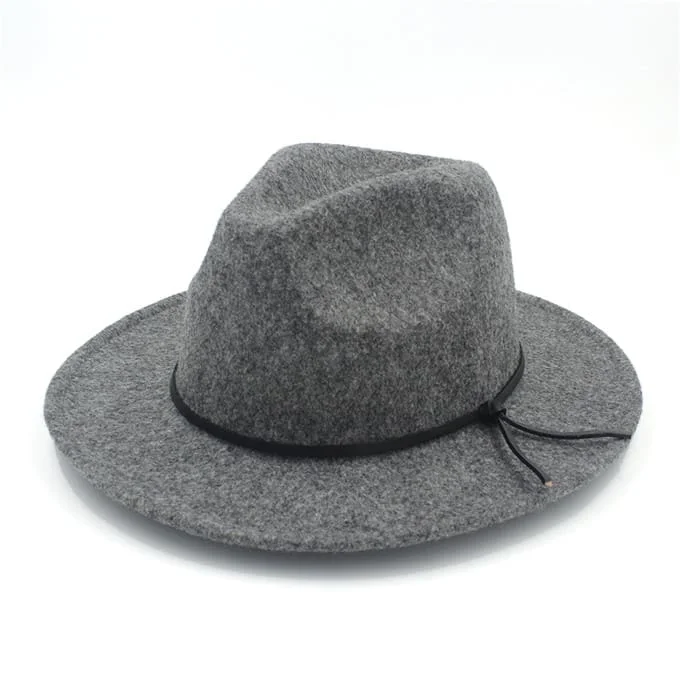 Affordable felt hat for budget-friendly accessorizing -Dennis Plain Wool Fedora Hat