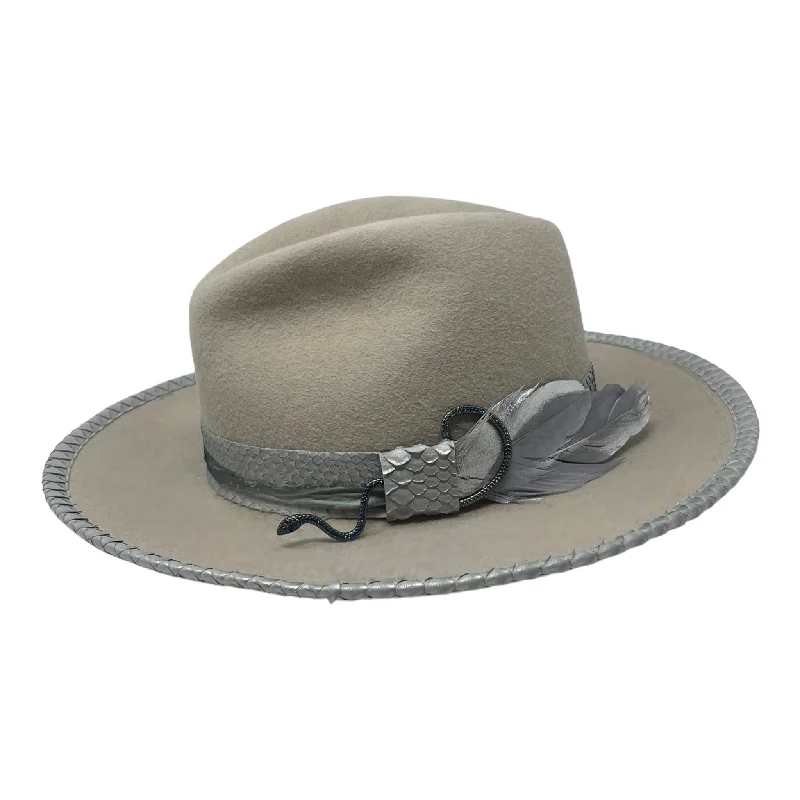 Classic wool felt hat for everyday classics -Silverbelly Snake Fedora