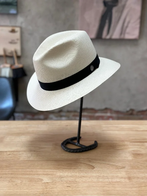 Breathable felt hat with airy wool weave -Stetson Gulfport Straw Fedora Hat