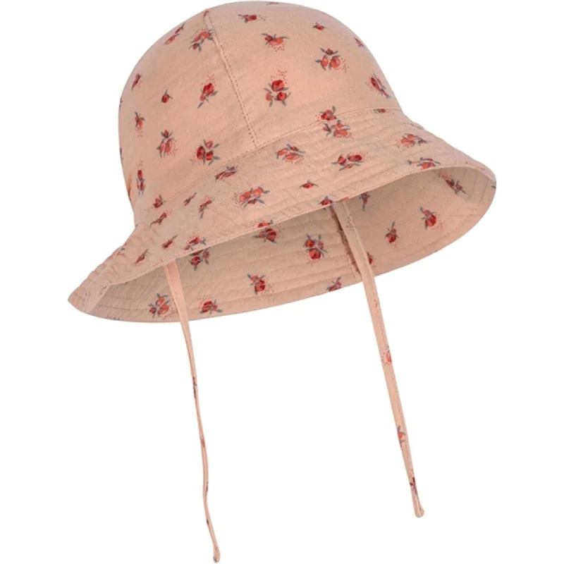 Designer straw sun hat for men with luxurious design and high-quality material -Konges Sløjd Coco Sun Hat Peonia Pink