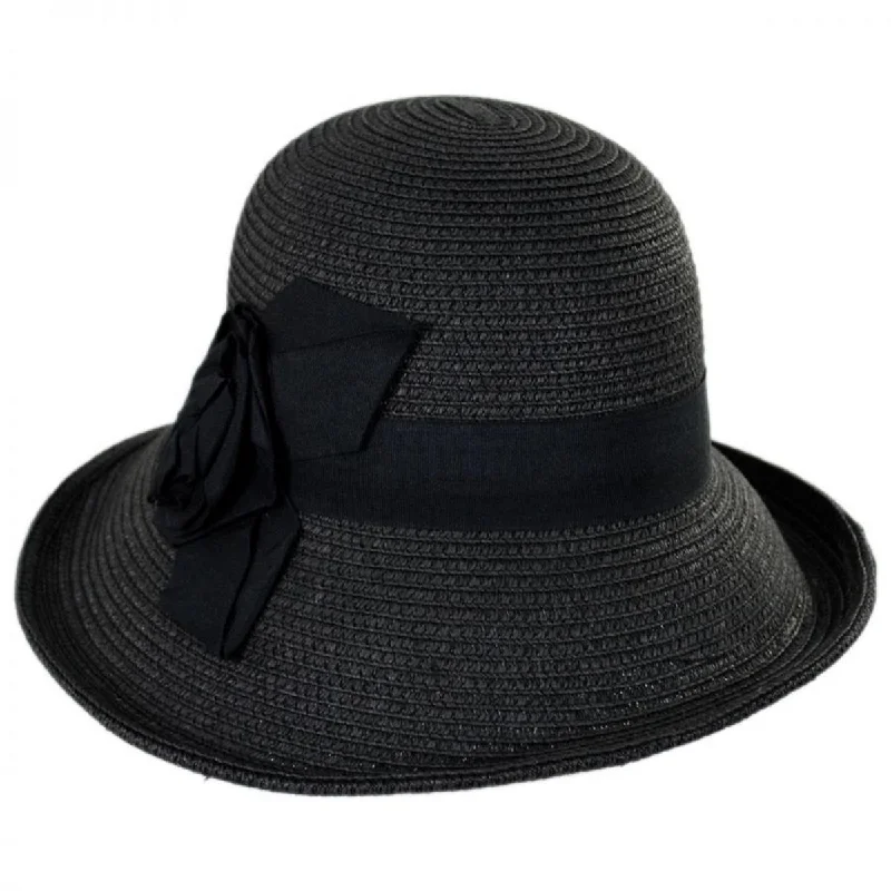 Beach-ready straw sun hat for women with wide brim and chic style -Rosa Toyo Straw Sun Hat