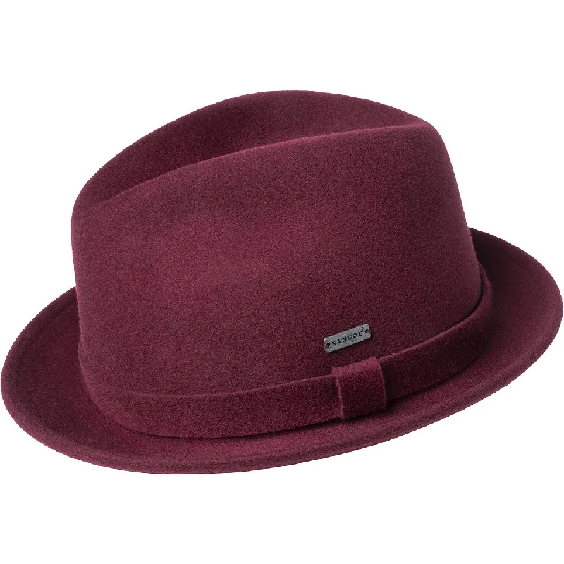 Affordable felt hat with durable wool blend -Kangol Polished Player Wool Felt Trilby