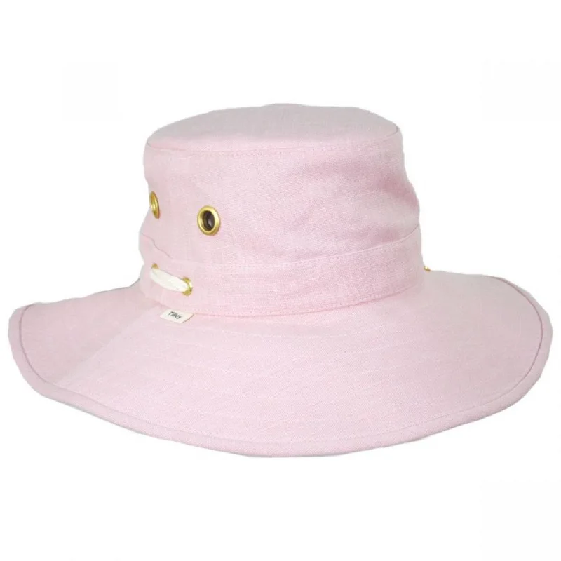 Elegant straw hat for women with ribbon detail and graceful finish -Broad Brim Hemp Fabric Sun Hat