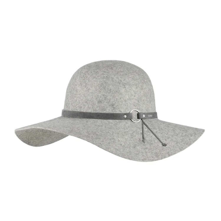 Designer wool felt hat for luxury lovers -Kooringal Ladies Wide Brim Forever After - Grey Marle