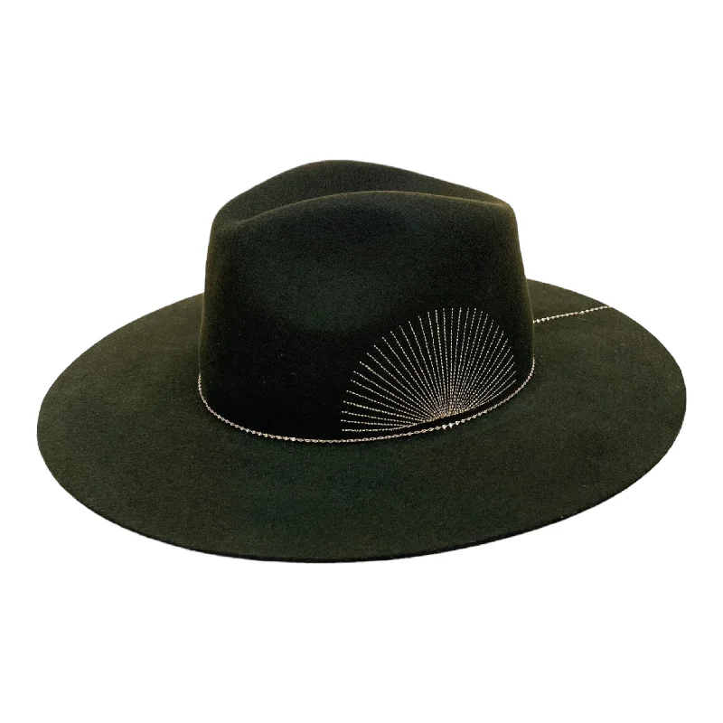 Luxury felt hat with elegant wool finish -Basile - Green