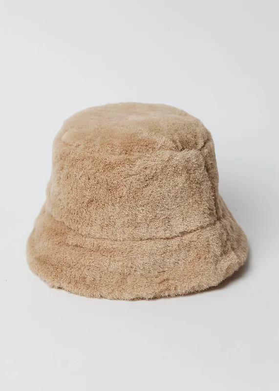 Minimalist Bucket Hat for Simplicity -Faux Fur Bucket