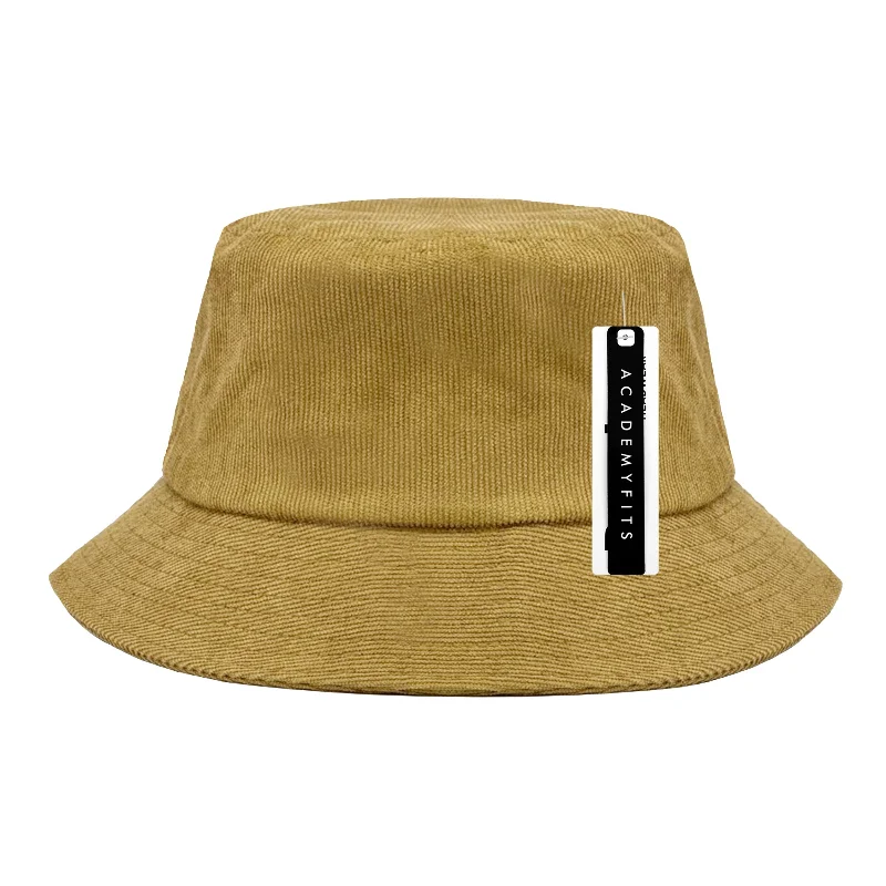 School Bucket Hat for Students -Academy Fits Corduroy Bucket Hat 5202COR