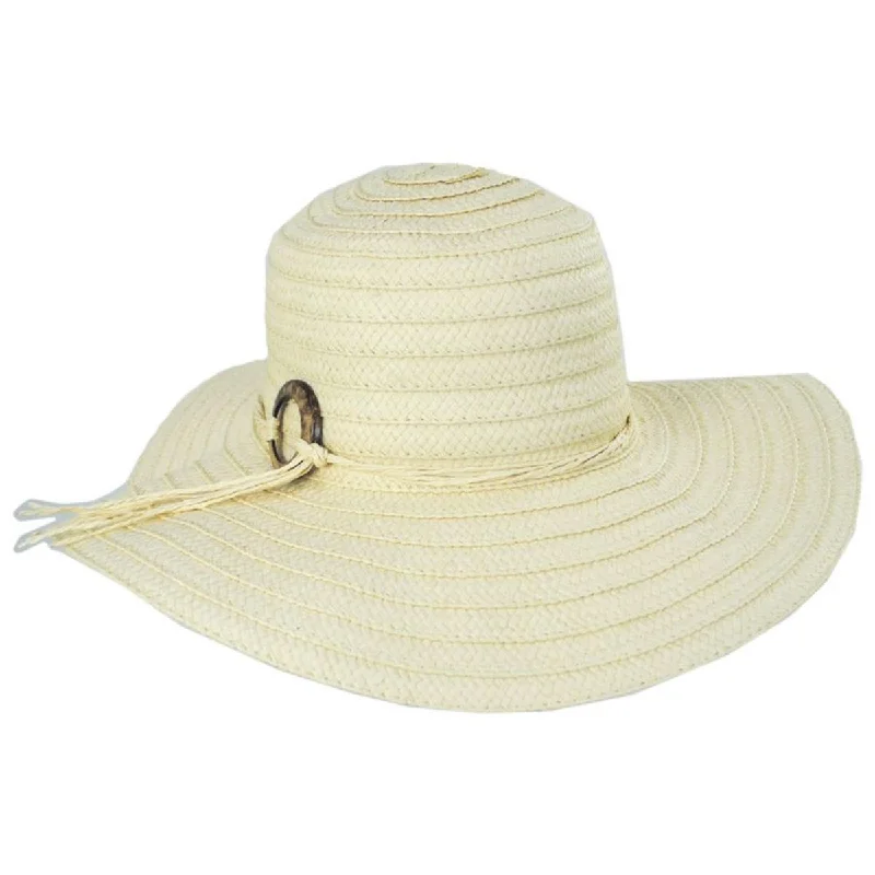 Stylish straw sun hat for women with a decorative bow for added elegance -Perdido Toyo Braid Swinger Sun Hat