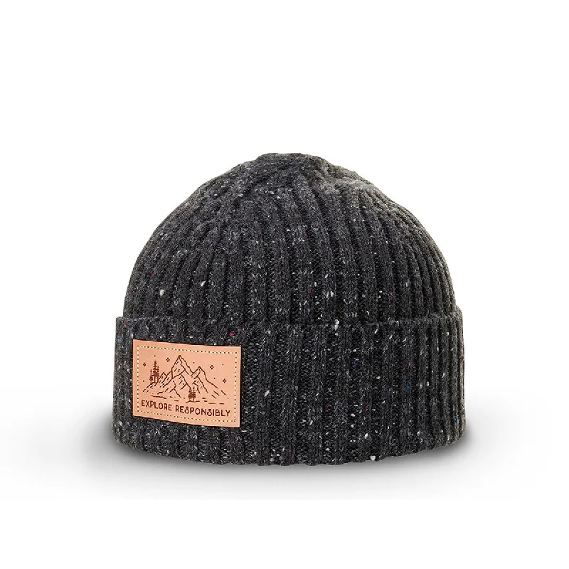 Premium snapback cap with flat bill design -Richardson Merino Wool Knit