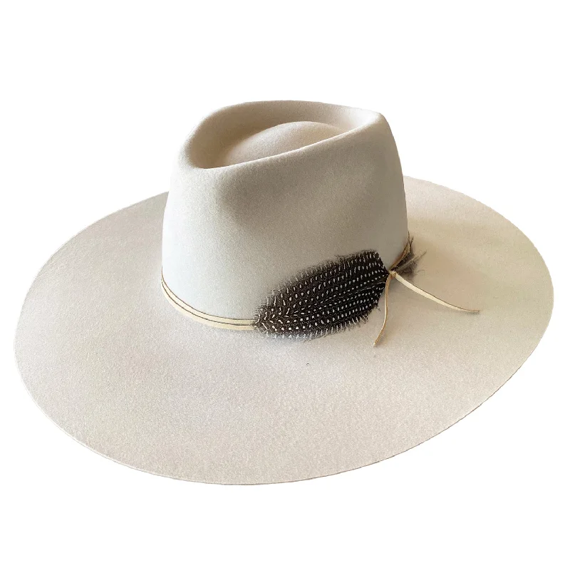 Luxury felt hat with fine wool blend -MONTANA Fedora Cream