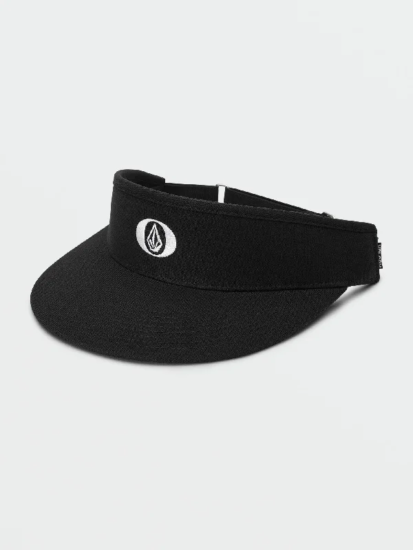 Cotton Baseball Cap for Comfort -Stone O Visor - Black