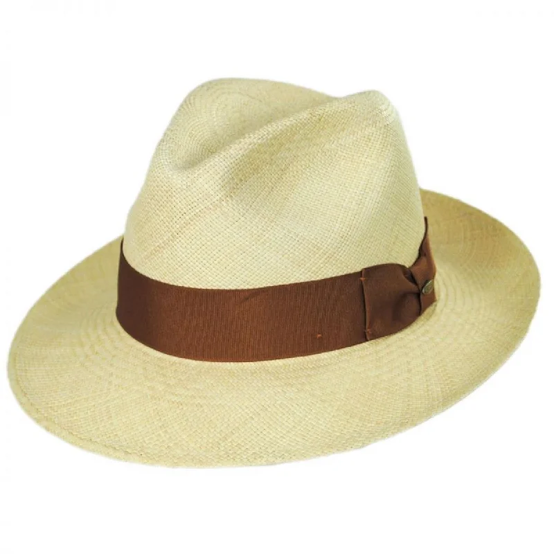 Lightweight wool felt hat for travel ease -Safari Grade 8 Panama Straw Fedora Hat