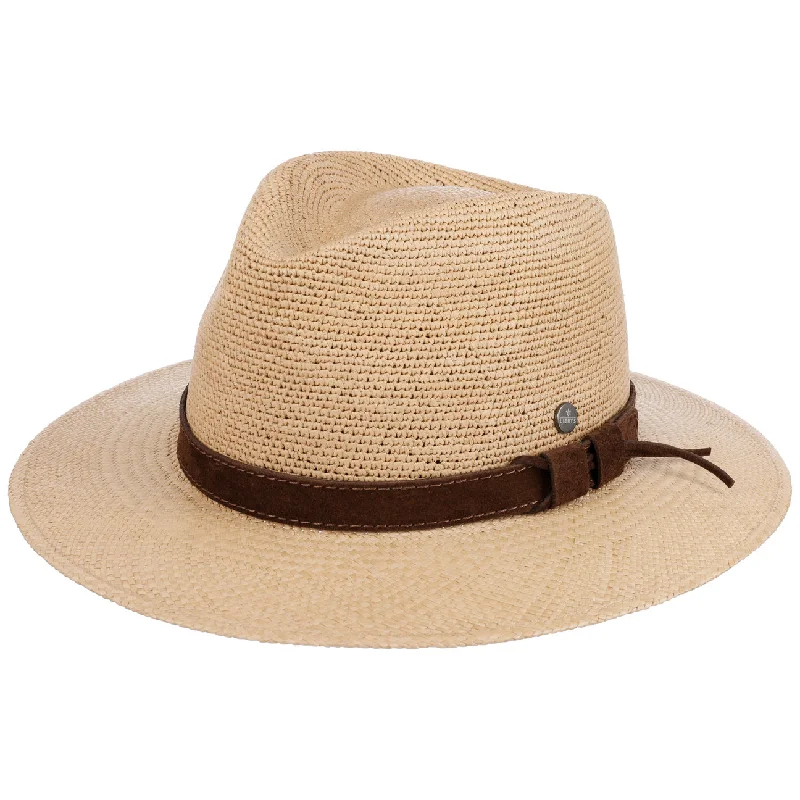 Trendy straw trilby hat for men with short brim and stylish appeal -Meadow Whisper Straw Hat