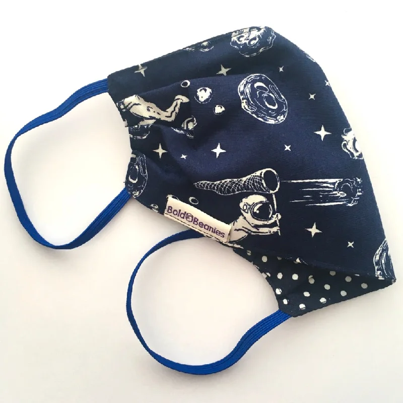 Bold graphic cap for standout fashion flair -Fun Surgical-Style Face Mask Astronaut