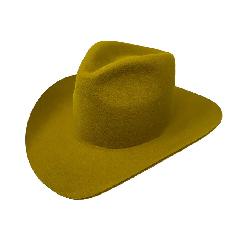 Casual felt hat with relaxed fit comfort -Maverick Teardrop Mustard