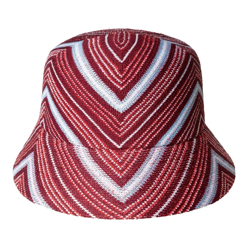 Modern Bucket Hat for Trendy -Kangol Tropic Diagonal Stripes Bucket Hat