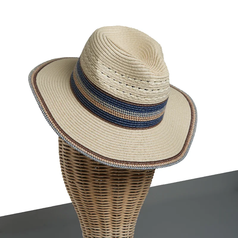 Classic straw cowboy hat for women with western-inspired design and charm -Chokore Ocean Summer Straw Hat (Beige)