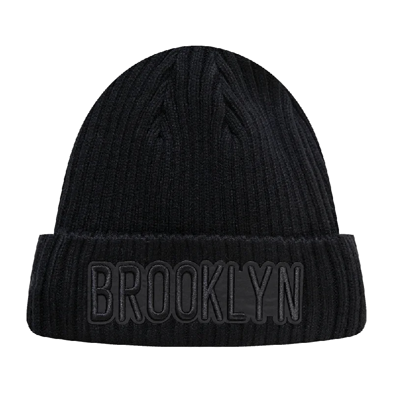 NBA BROOKLYN NETS NEUTRAL BEANIE (BLACK)