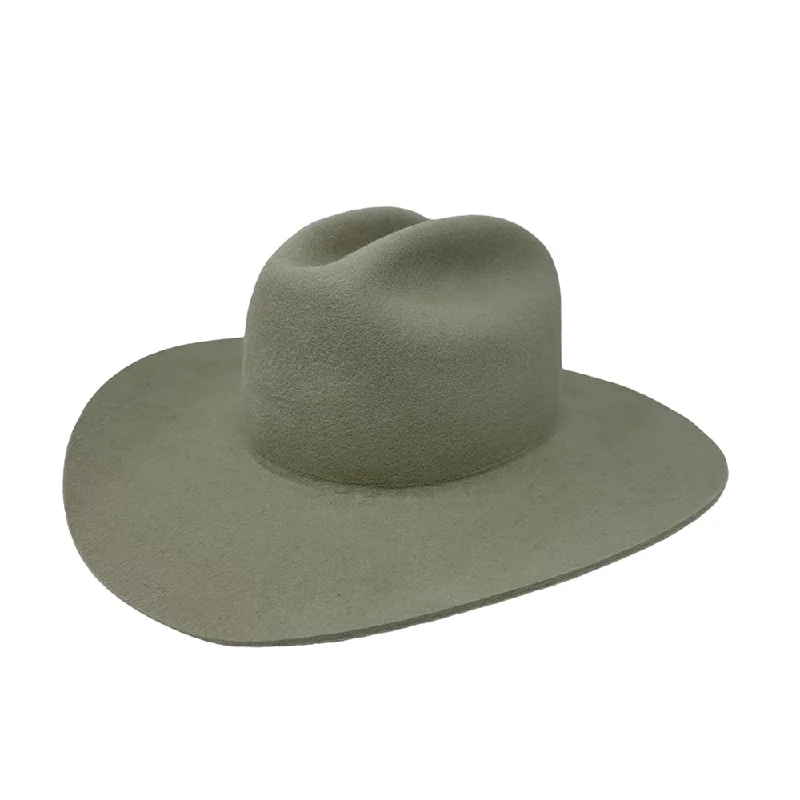 Classic felt hat for vintage-inspired outfits -Maverick Cattleman's Crease Pale Grey