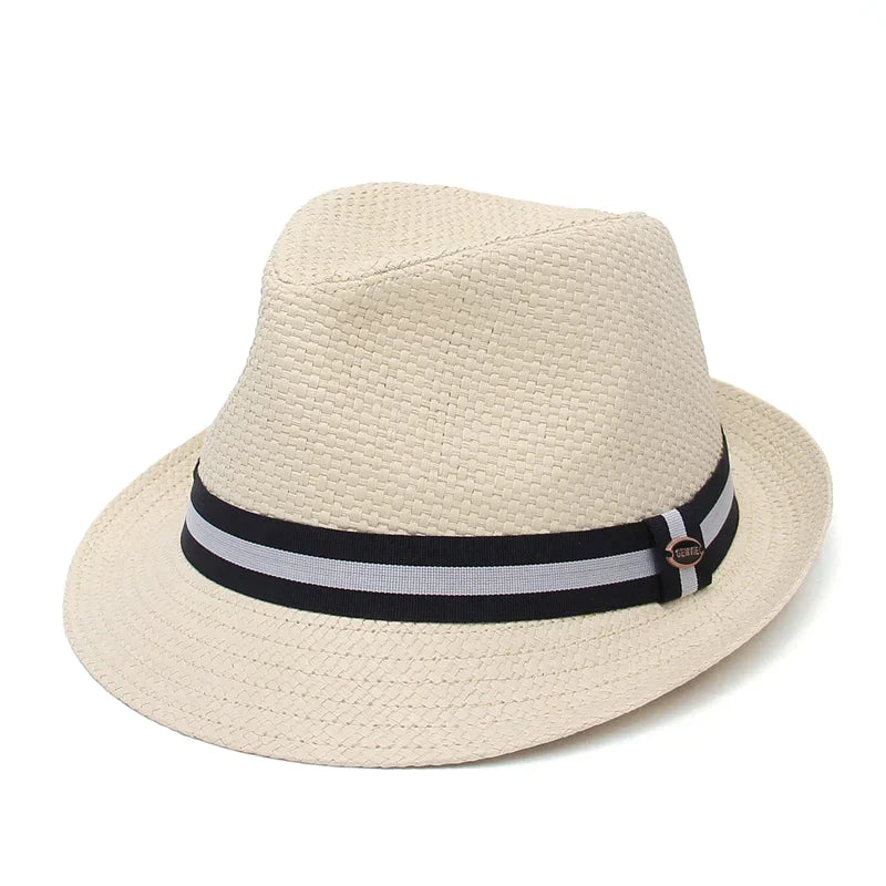 Classic straw sun hat for women with chic woven texture and sun protection -Fashionable Straw Panama Cap