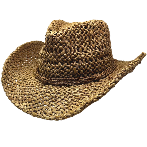 Trendy straw trilby hat for men with short brim and stylish appeal -Poppy Straw Hat by Natko