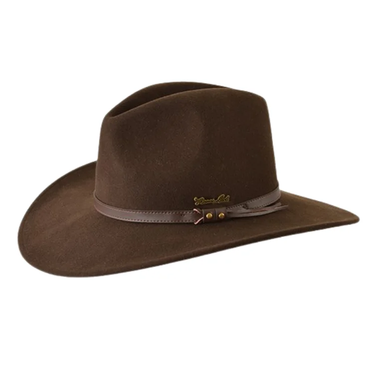 Luxury wool felt hat for refined taste -Thomas Cook Original Crushable Hat - Dark Brown