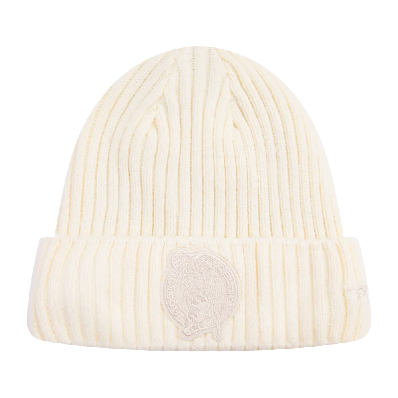 Casual denim cap for laid-back vibes -NBA BOSTON CELTICS NEUTRAL BEANIE (EGGSHELL)