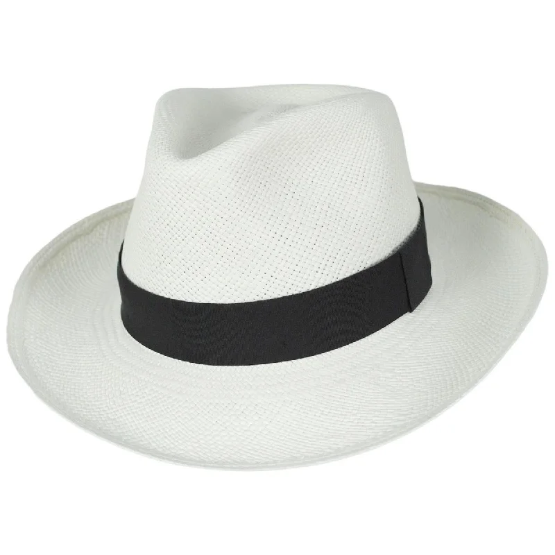 Lightweight felt hat with adjustable band fit -Puerto Bahia Panama Straw Fedora Hat