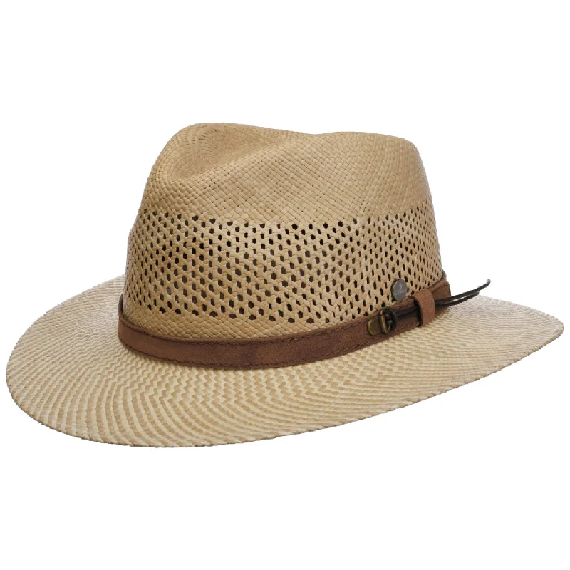 Elegant straw sun hat for women with large brim and stylish band for chic look -Eco-Friendly Panama Sun Hat