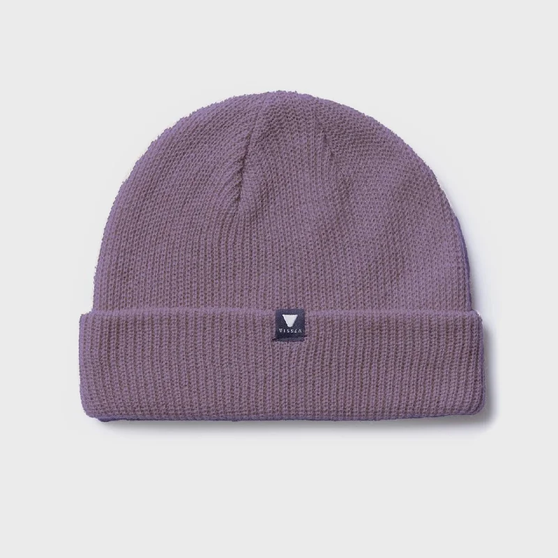 Breathable mesh cap for hot weather comfort -Vissla Trimline Beanie Hat - One Size - Dusty Lilac