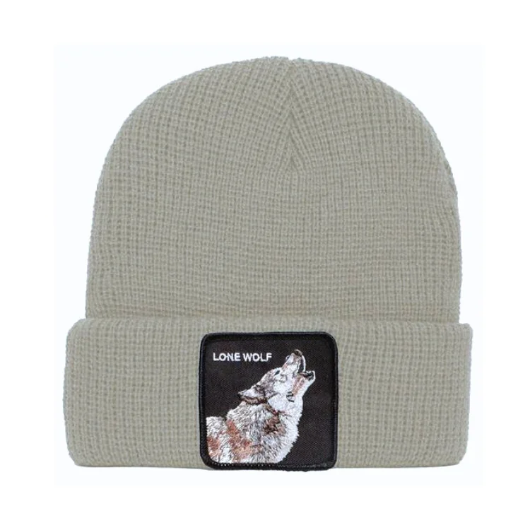 Classic cap with curved bill silhouette -Goorin Brothers Singled Out Beanie - Cream