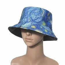 Office Bucket Hat for Workday -Unisex fun bucket hat Van Gogh