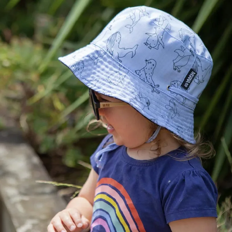 Mother's Day Bucket Hat for Gift -Kids Reversible Bucket Hat - Blue/Black