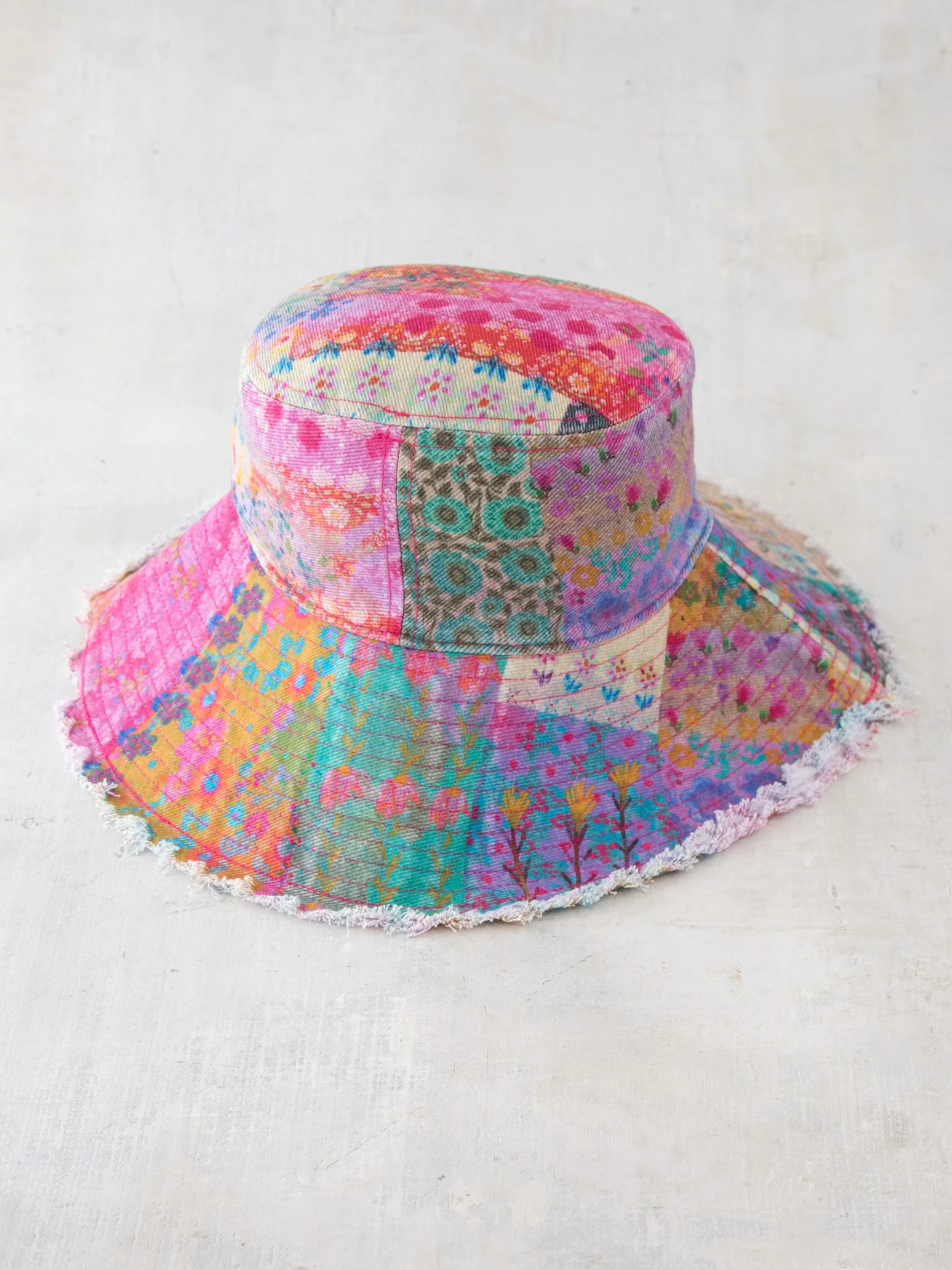 Contemporary Bucket Hat for Fashion -Sandy Days Bucket Hat - Watercolor Patchwork