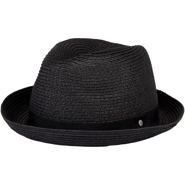 Elegant felt hat with delicate feather trim -Oneill Men's Lifestyle 9A4108-9010 Fedora Hat