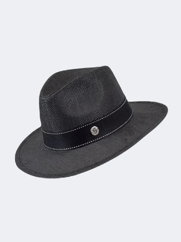 Luxury felt hat with premium wool quality -Stamion Fedora Men Beach Hat Black